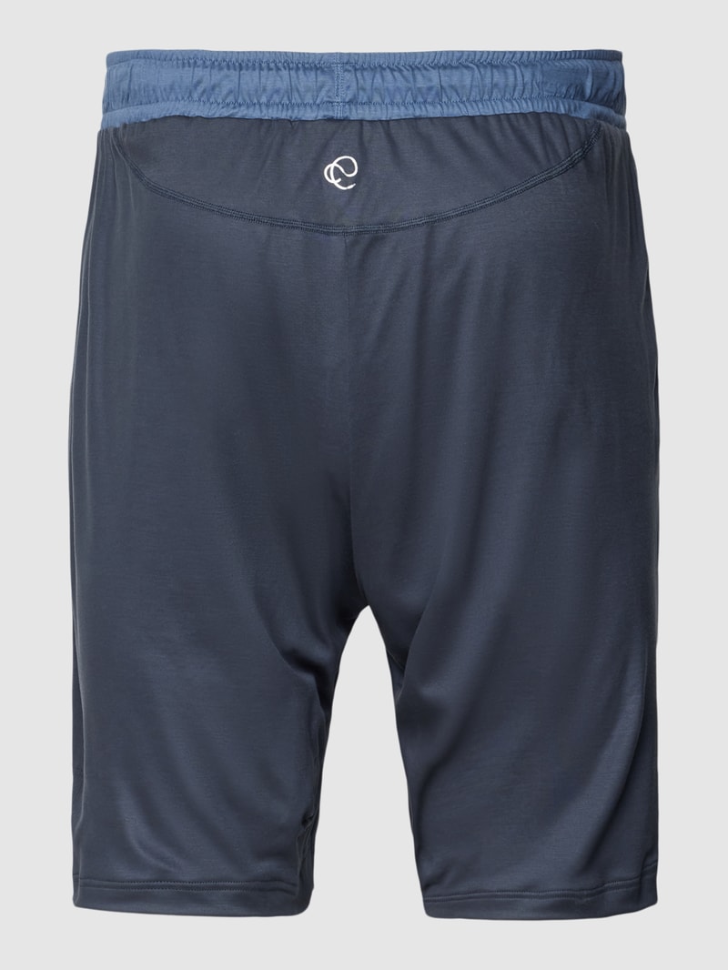 Pyjama-Hose in Two-Tone-Machart in dunkelgrau