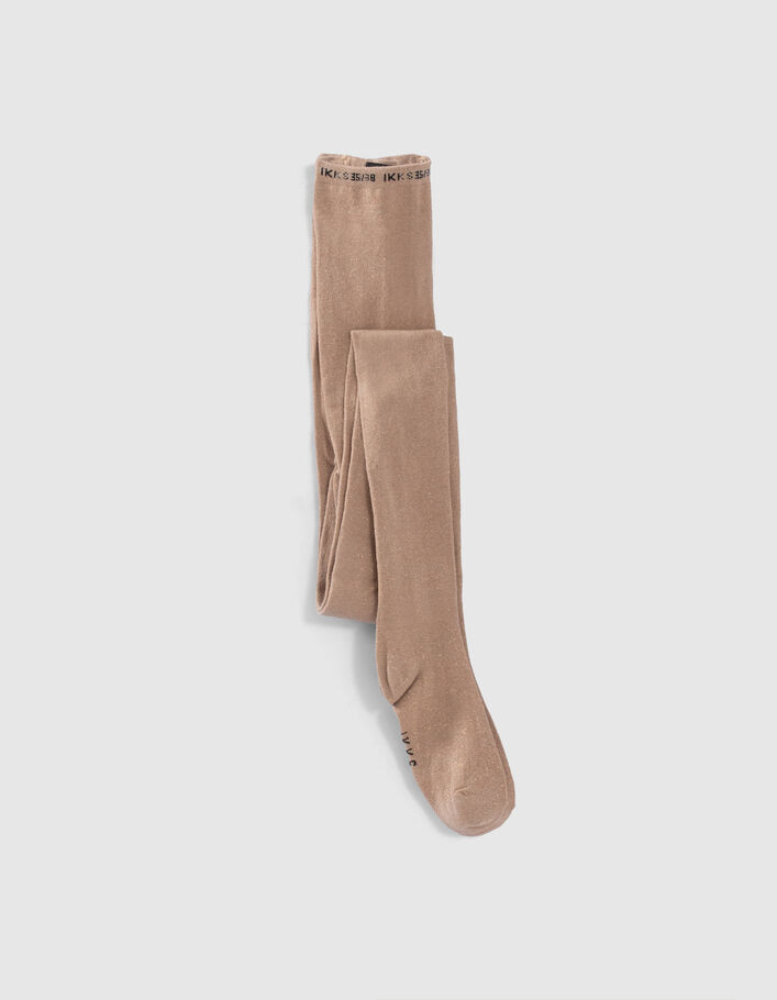 Collants dorés pailletés tricot fille