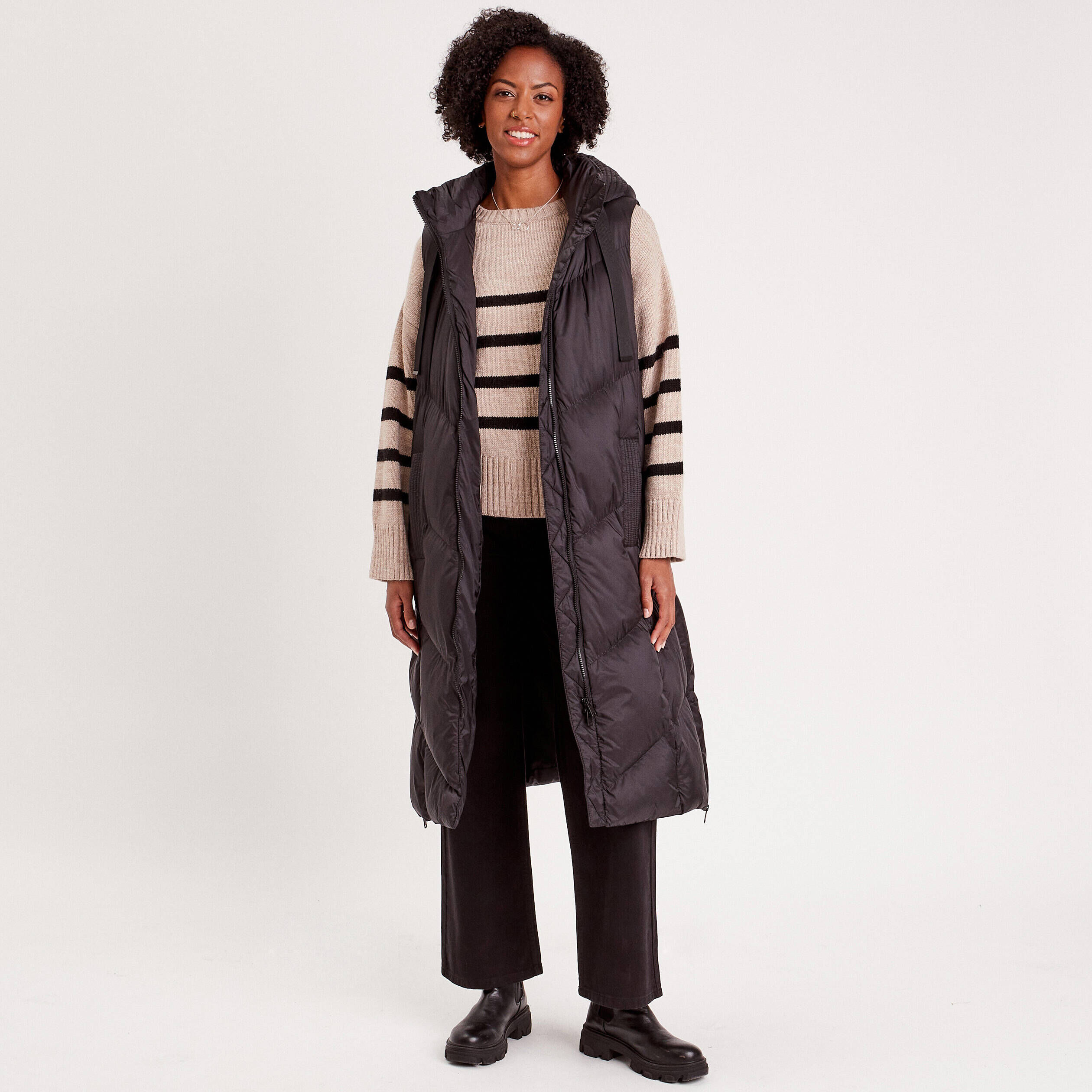 Pull manches longues beige femme | Cache Cache