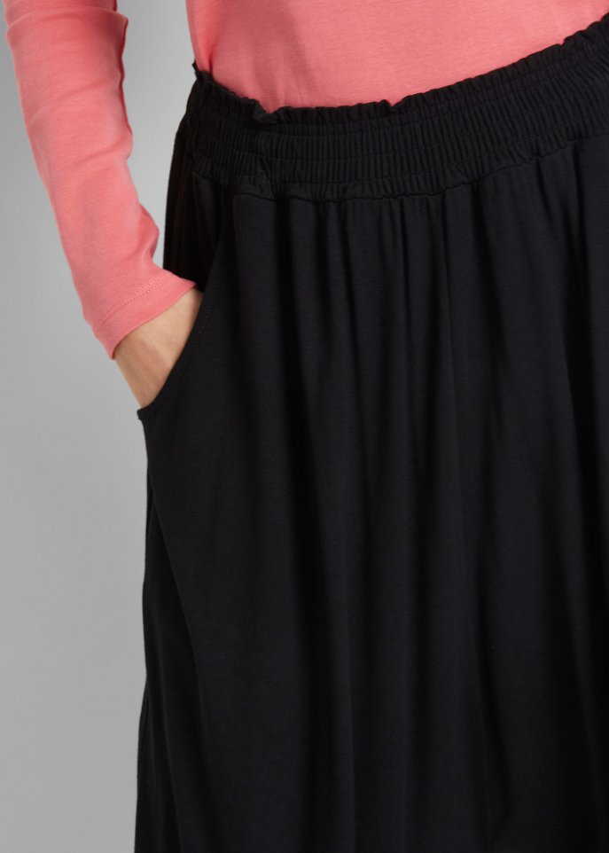 Jersey-Haremshose mit Komfortbund und Taschen
