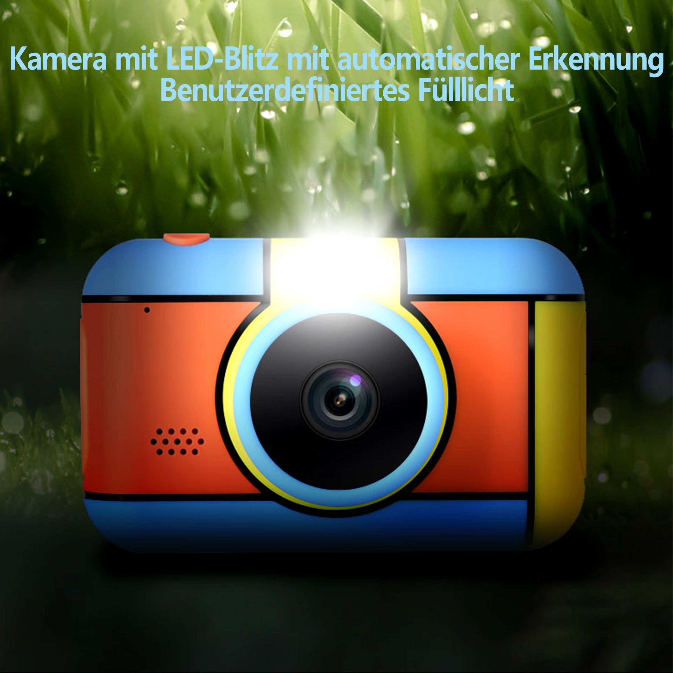 Kind Ja Kameras für Kinder, Spielzeugkamera,2,4 Zoll, Spielzeug, 32 Megapixel Kinderkamera (Wiederaufladbare Front- und Rückkamera für Ihre Kinder)