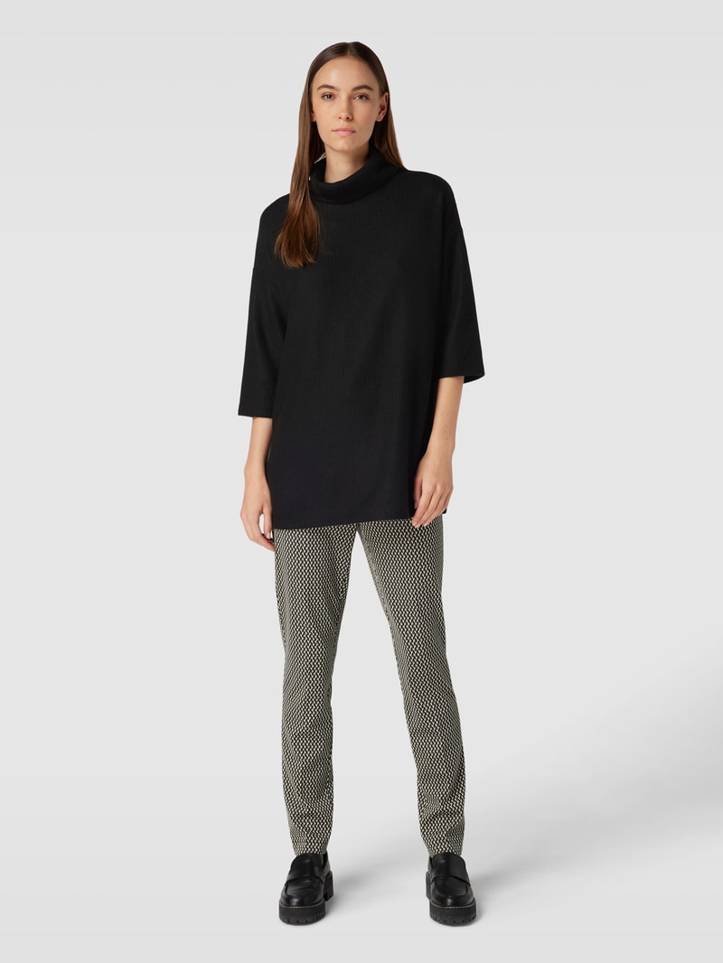 Pullover mit Rollkragen und 3/4-Arm Modell 'Tamie' in schwarz