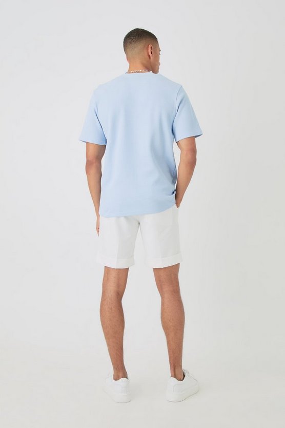 T-Shirt in Waffeloptik