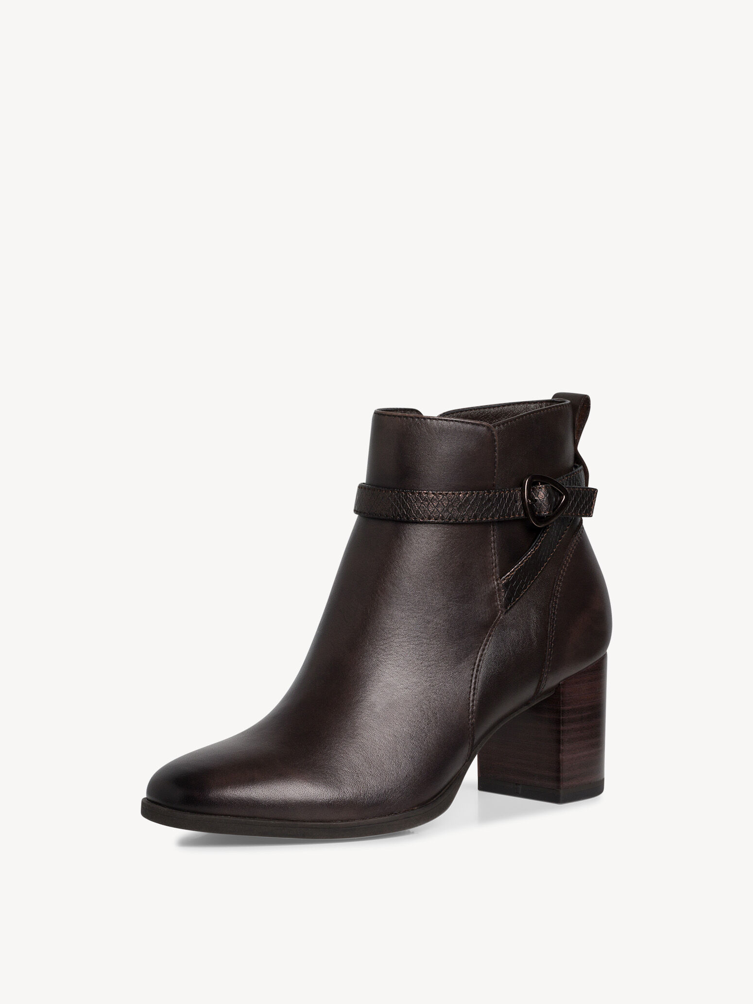 Bottine en cuir - marron