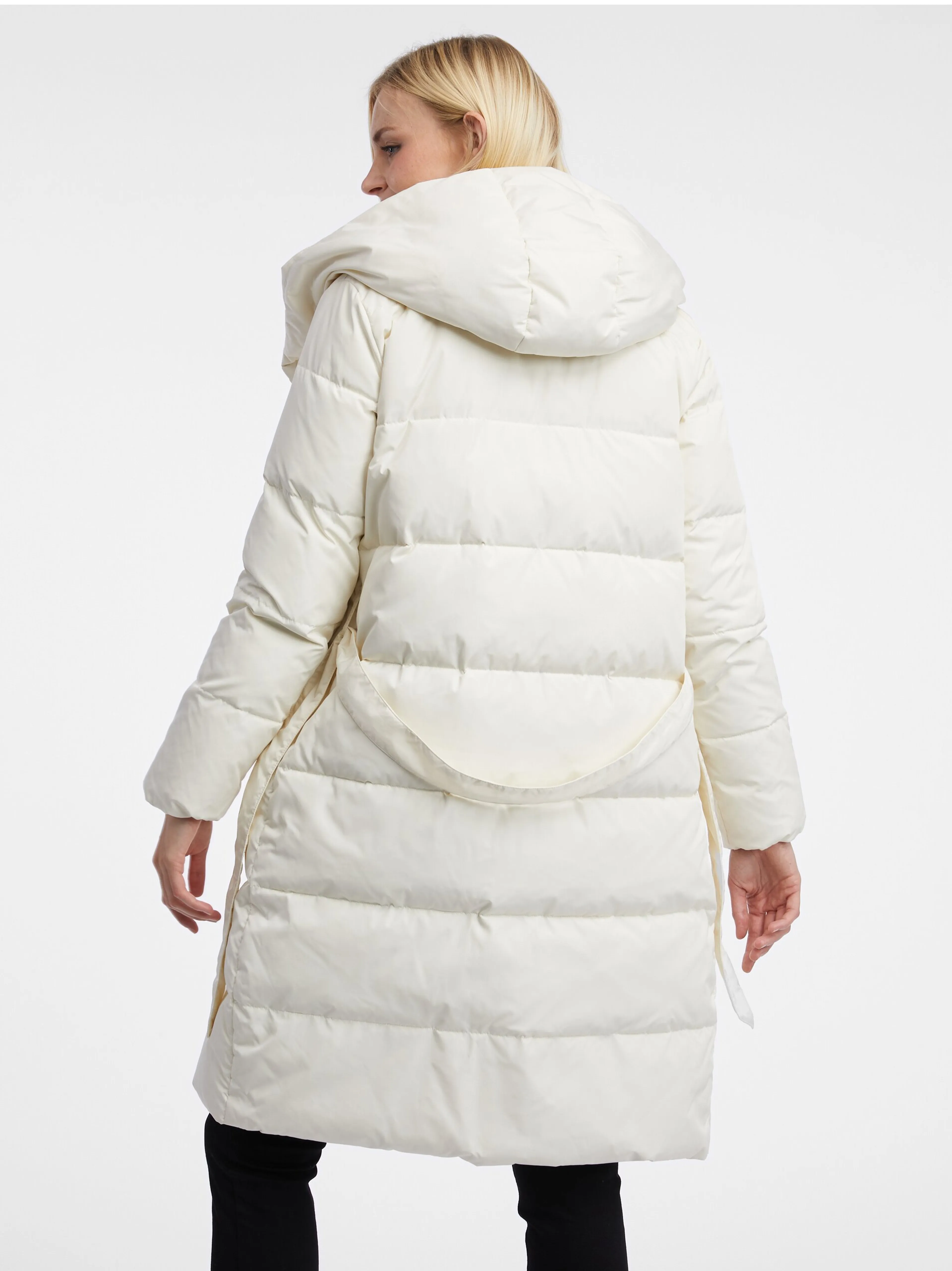Cremefarbener Damen-Daunenmantel ORSAY