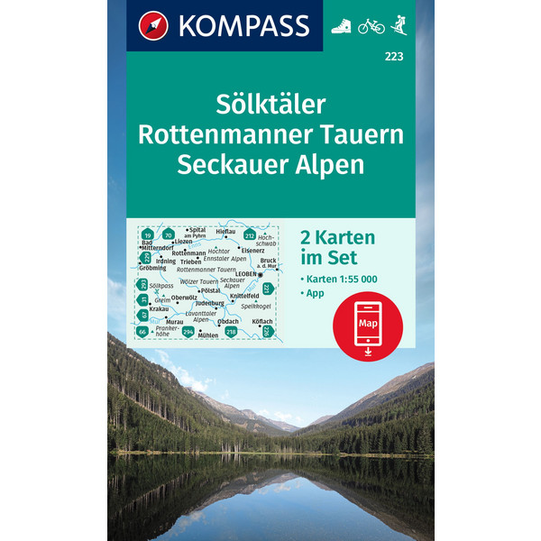 KOMPASS WANDERKARTE 223 SÖLKTÄLER, ROTTENMANNER TAUERN