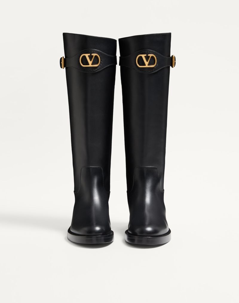 Bota de couro de bezerro VLogo Signature 30mm