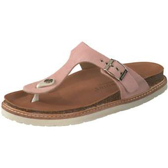 Genuins Rosas Velour Zehentrenner in rosa
