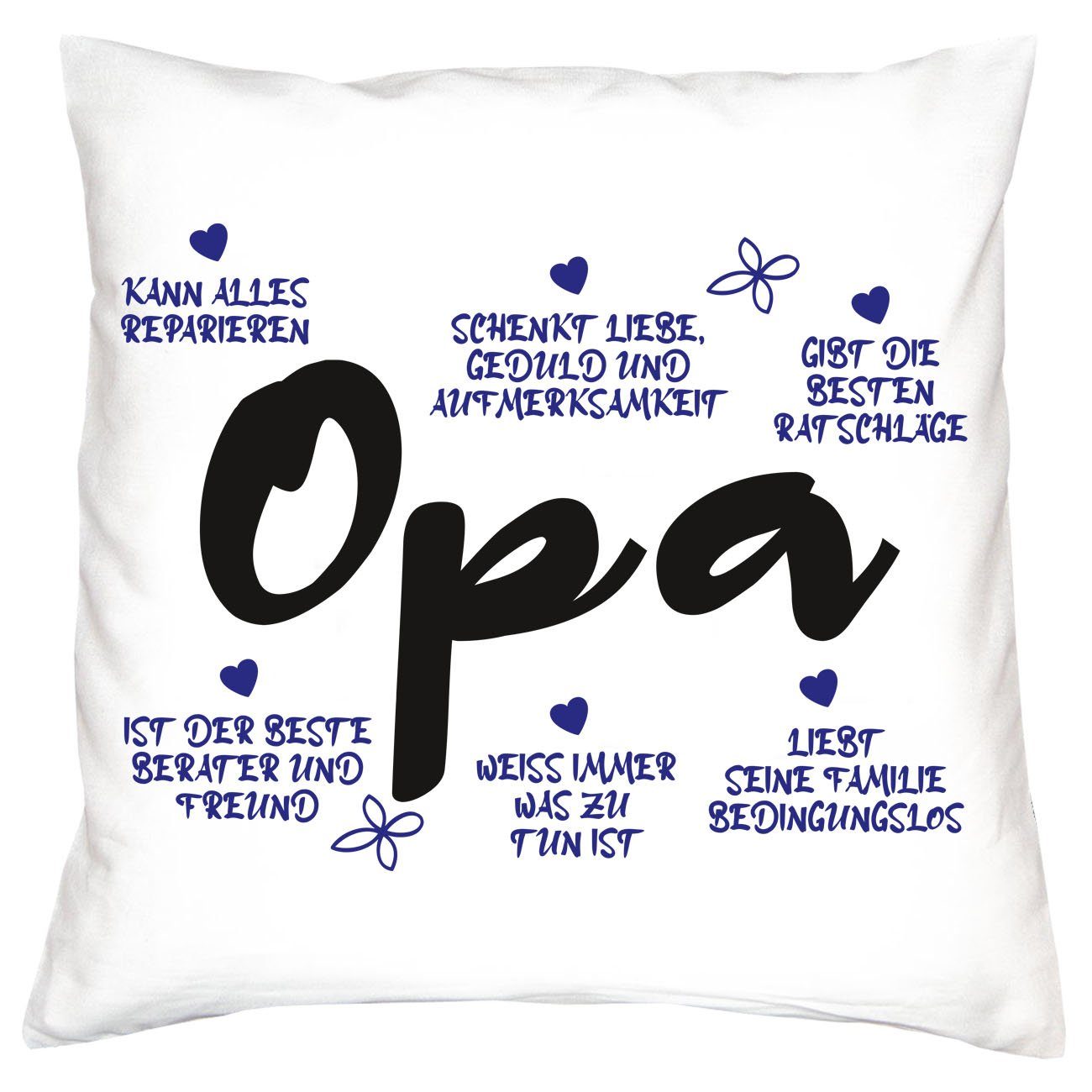 Soreso® Dekokissen Geschenk für Oma und Opa Weihnachten Kissen-Set Weihnachtsgeschenk, Geschenk-Set