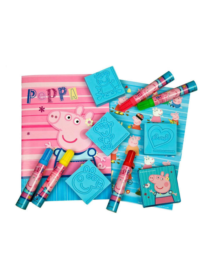 Peppa Pig Mega Stempelset Der große Stempelspaß für kleine Künstler in Mehrfarbig günstig kaufen 29 x 27 cm