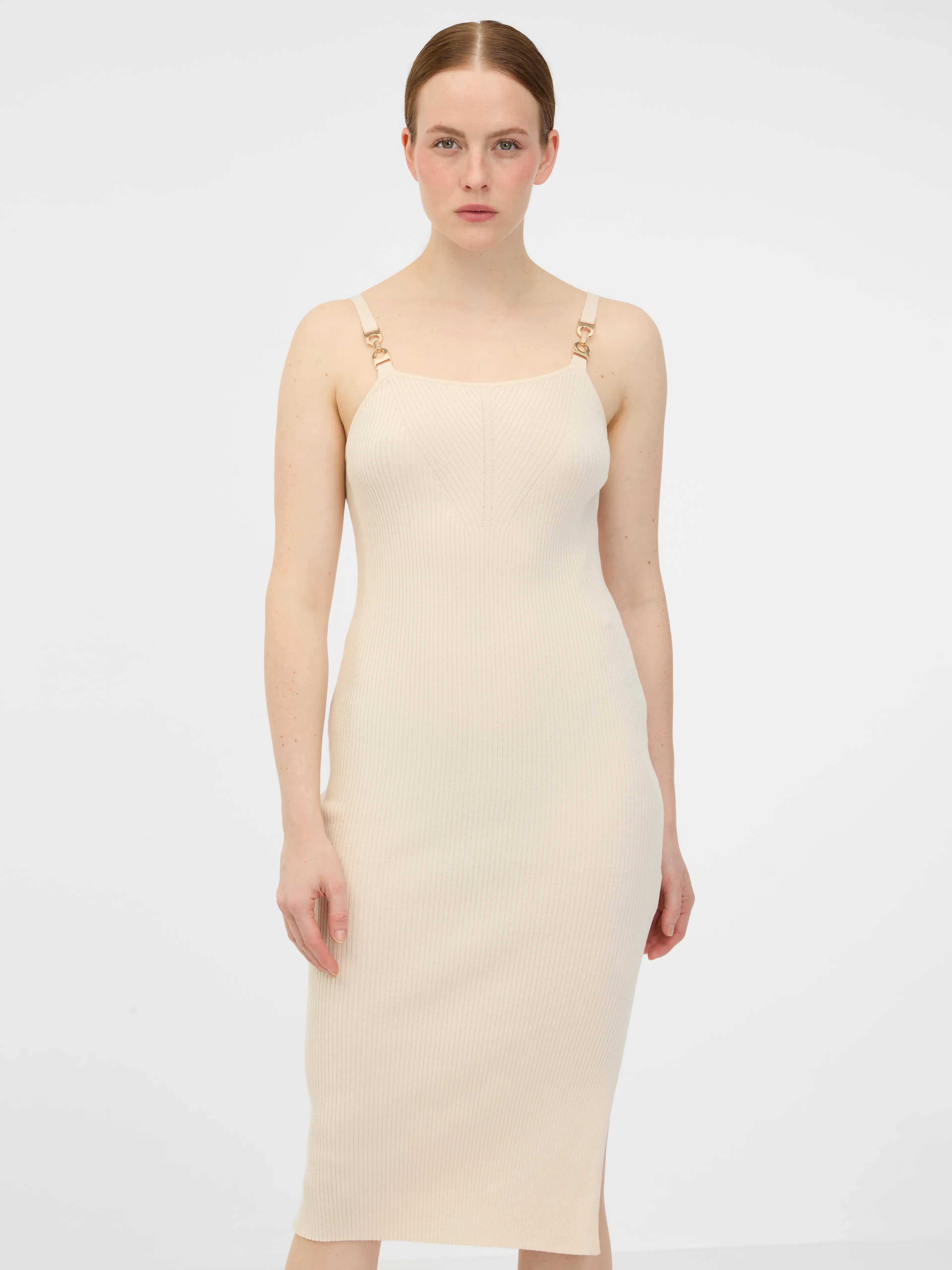 Beigefarbenes Damen Midikleid ORSAY