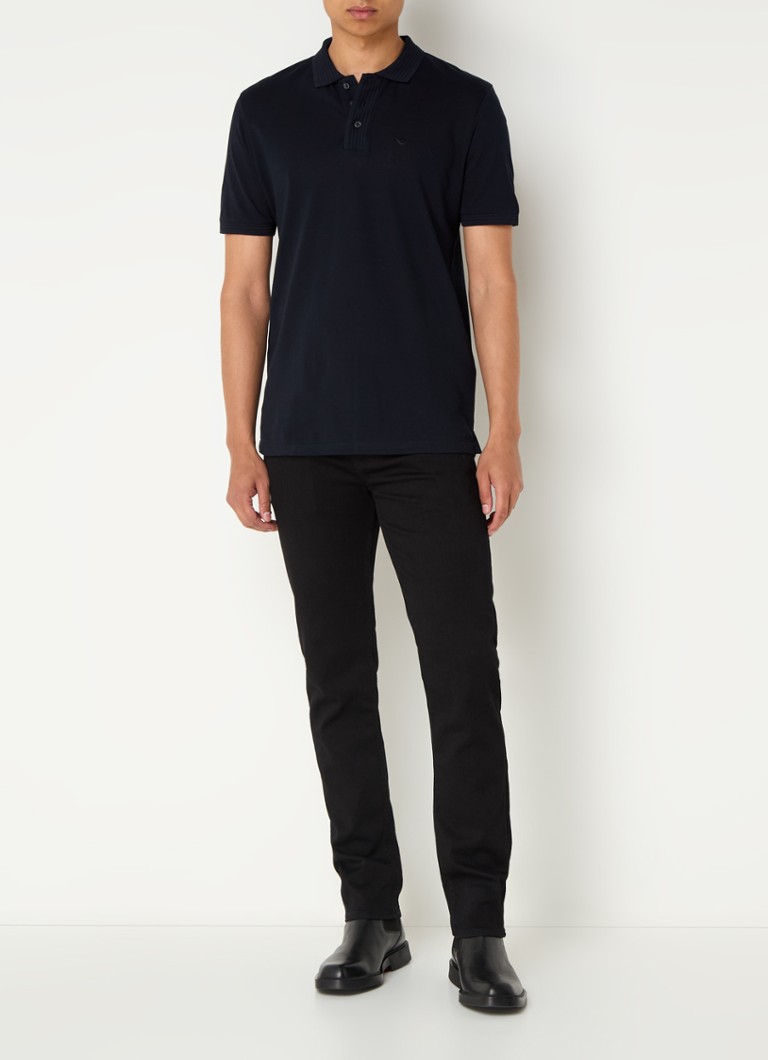 Polo Emporio Armani de corte regular com bordado do logotipo