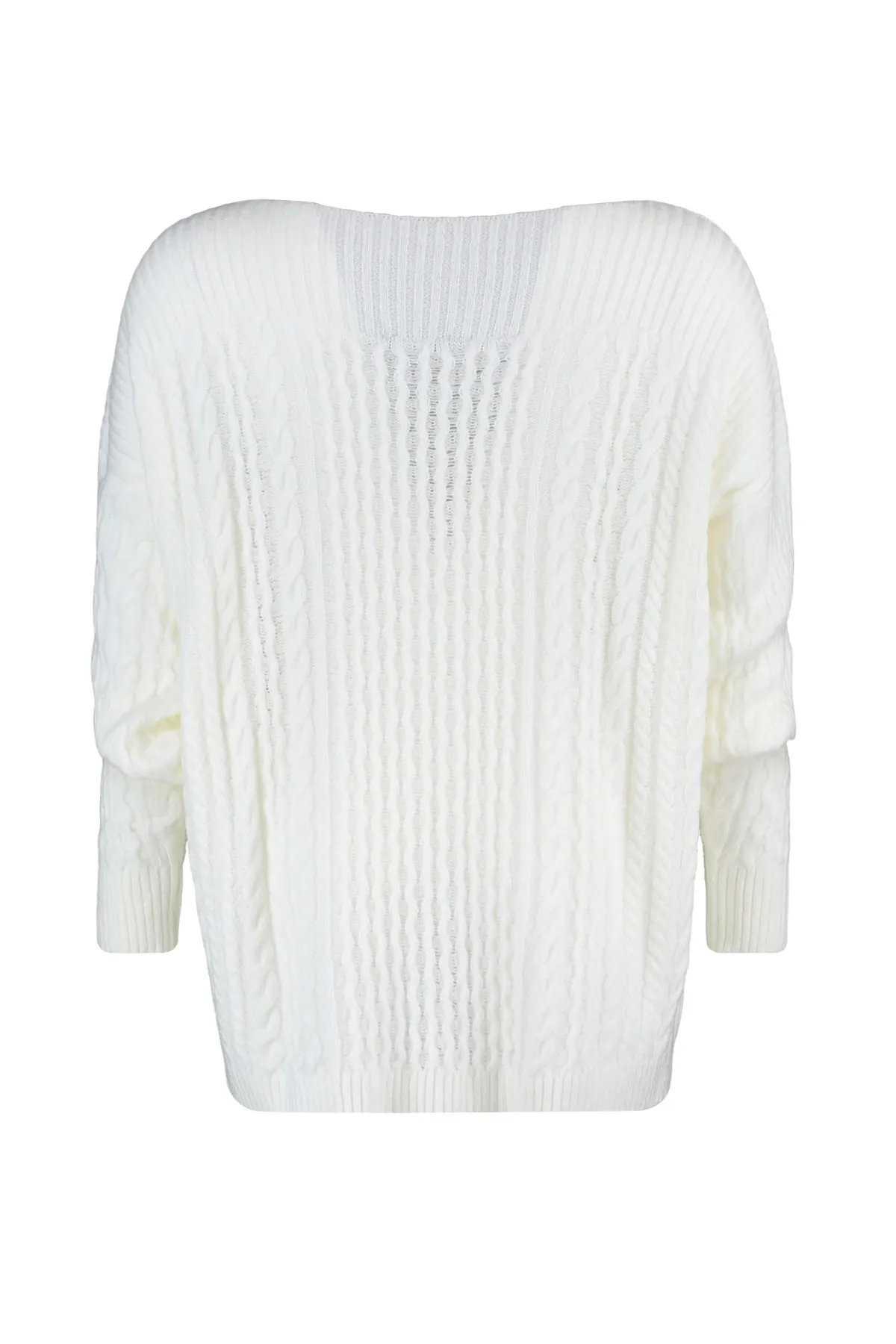 Trendyol Curve  Ecru-Strickpullover TBBAW23AN00014