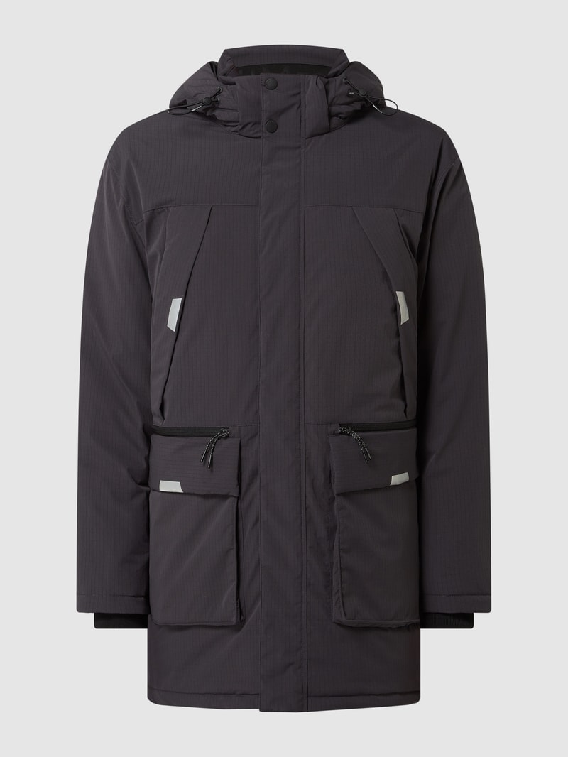 Parka mit abenhmbarer Kapuze in anthrazit