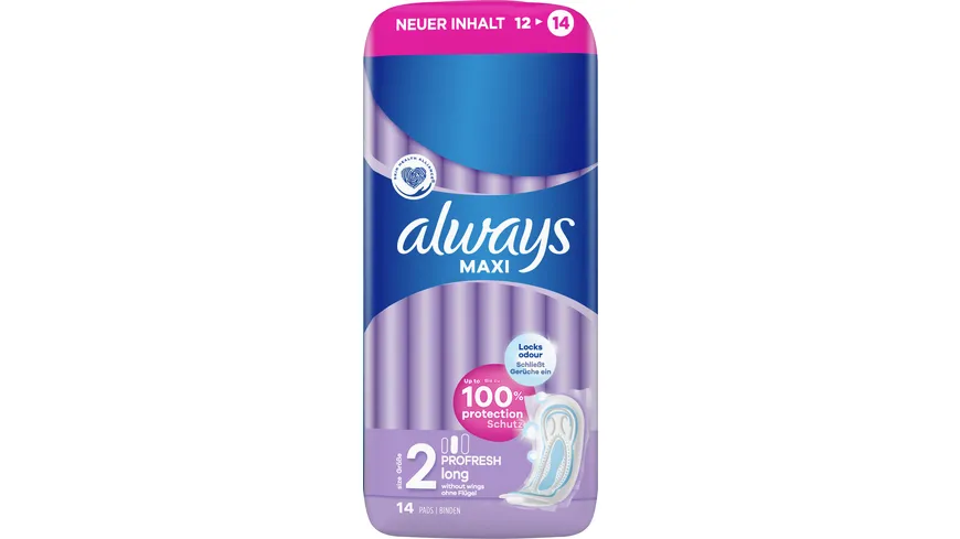 Always MAXI Damenbinden ProFresh Long 14ST