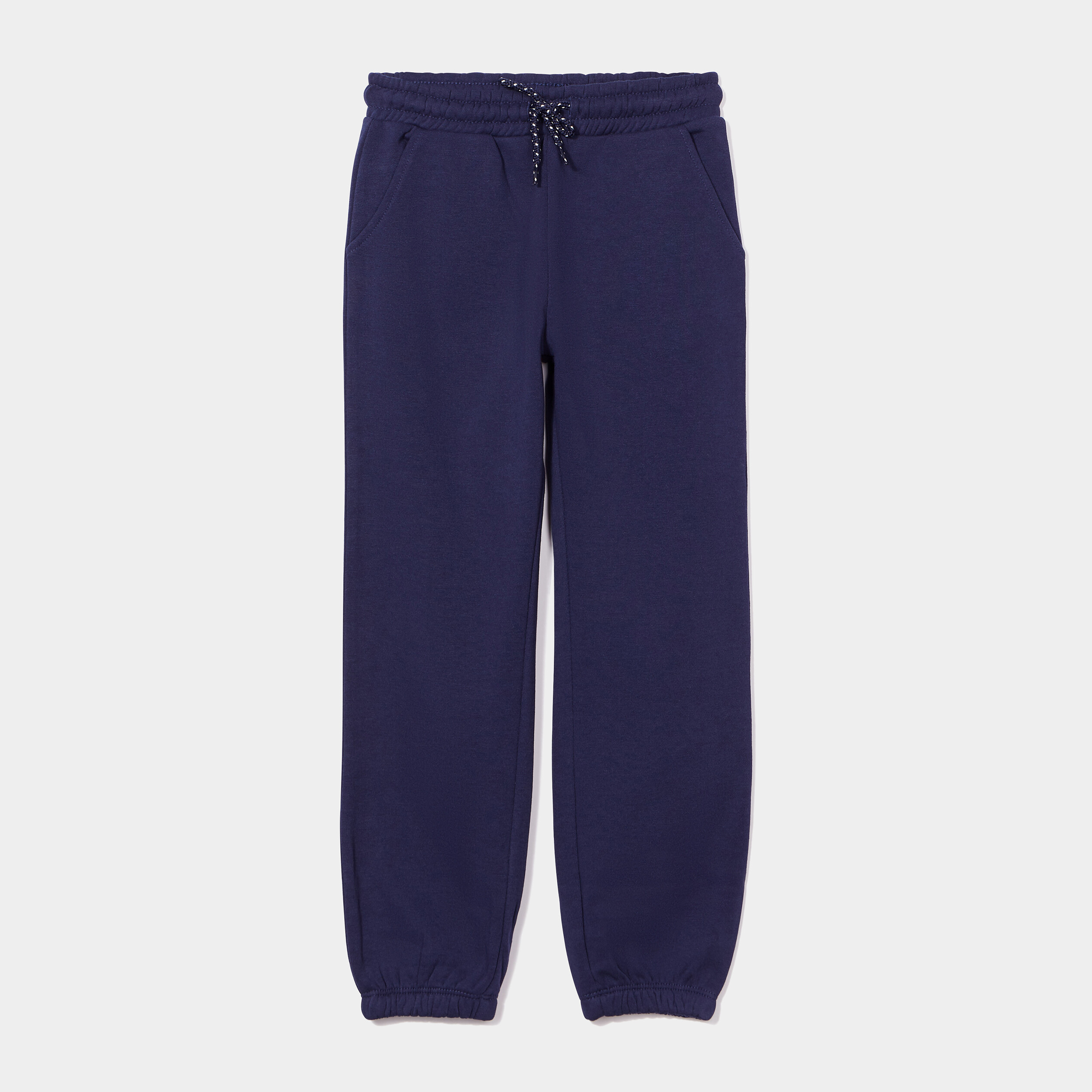 Pantalon de jogging bas élastiqué bleu marine fille | La Halle