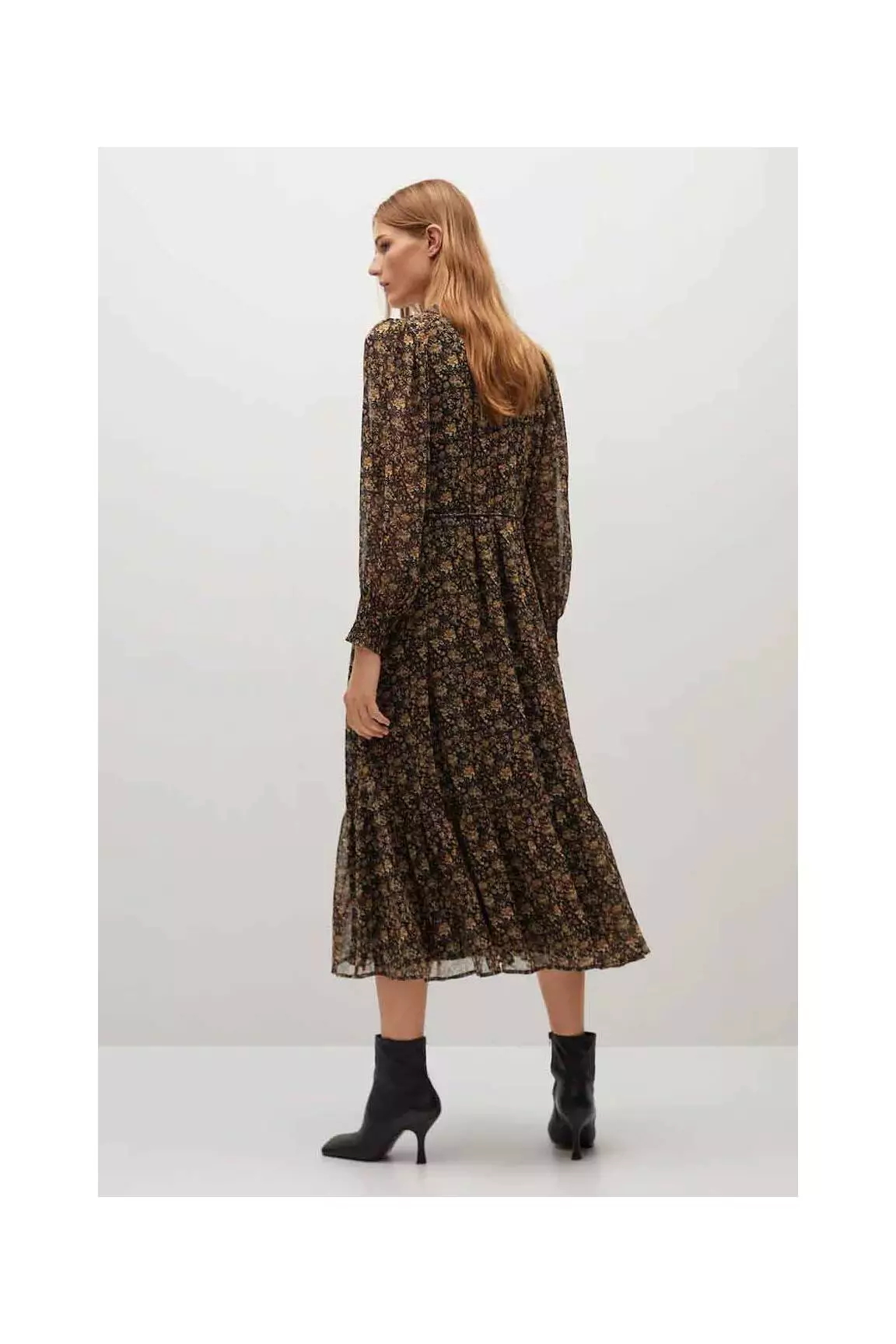 Mango Robes Mi Longues Femme couleur marron