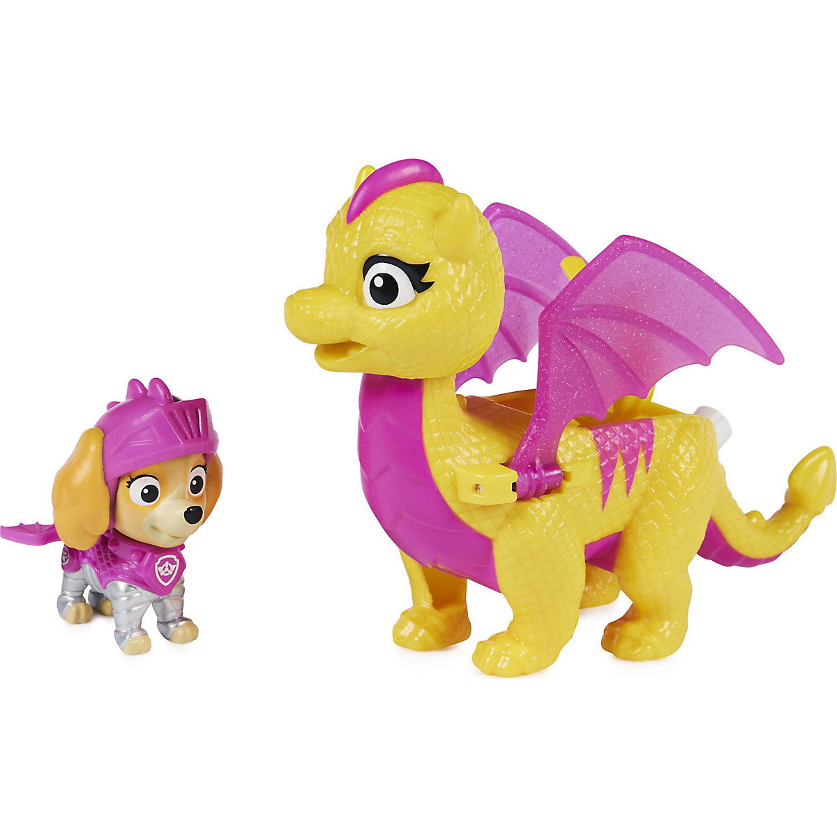 Paw Patrol, Rescue Knights Skye und Dragon Scorch Actionfiguren-Set, Spielzeug geeignet für Kinder ab 3 Jahren