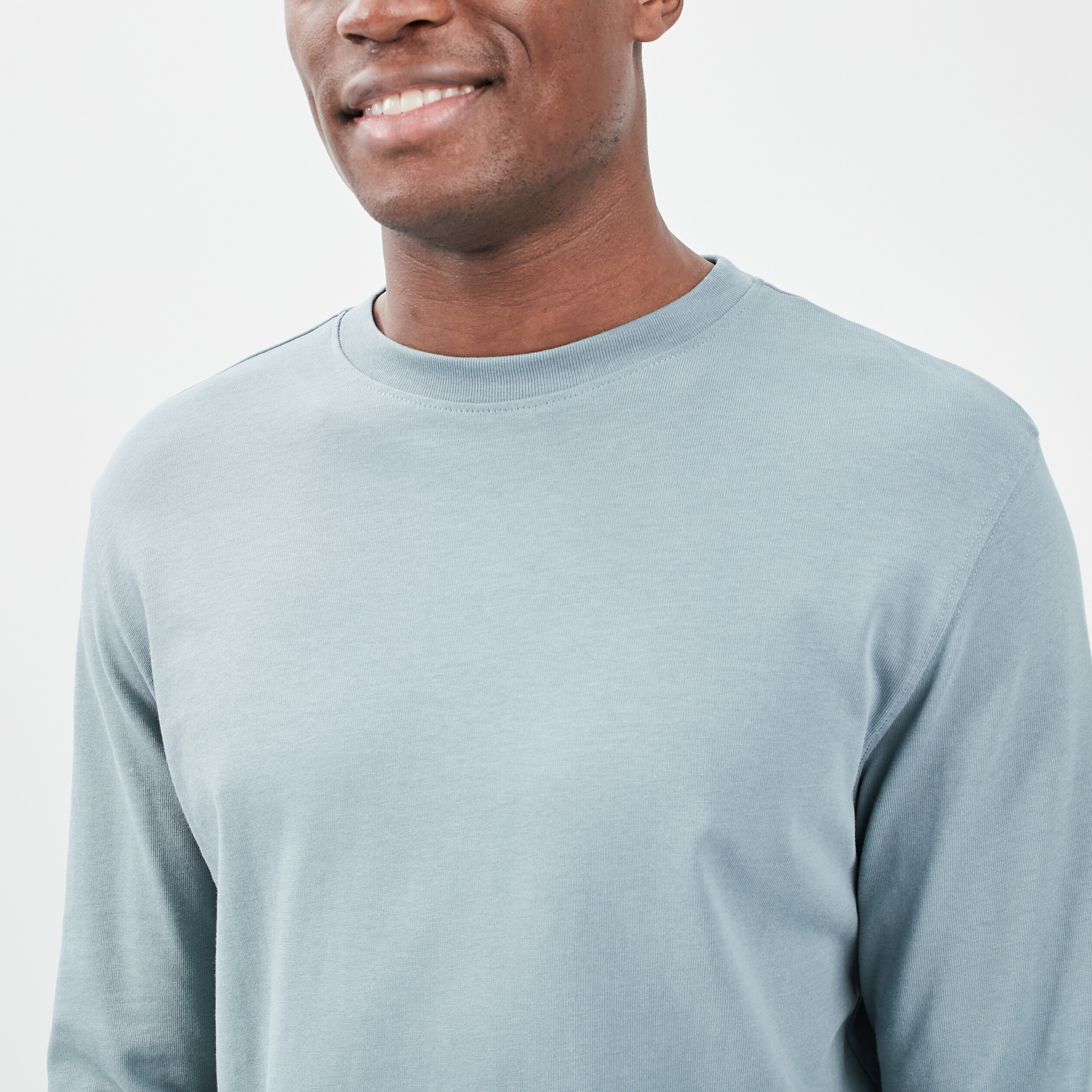 T-shirt manches longues vert clair homme | La Halle