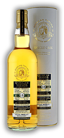 Glen Moray Duncan Taylor 13 Years 2008/2022 #705608 51,7% Glen Moray Duncan Taylor 13 Years 2008/2022 #705608 51,7%  Alter 08/22 - 0,7	 Liter - Vol 51,7%