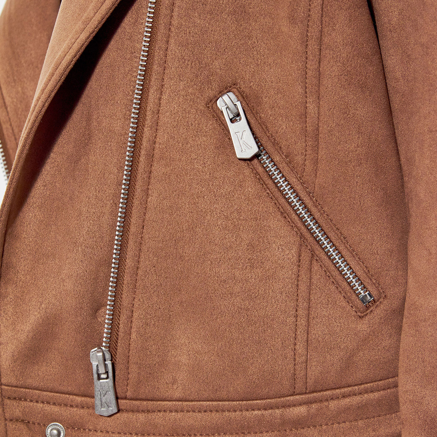 FREON  Veste régular marron Femme, style motard
