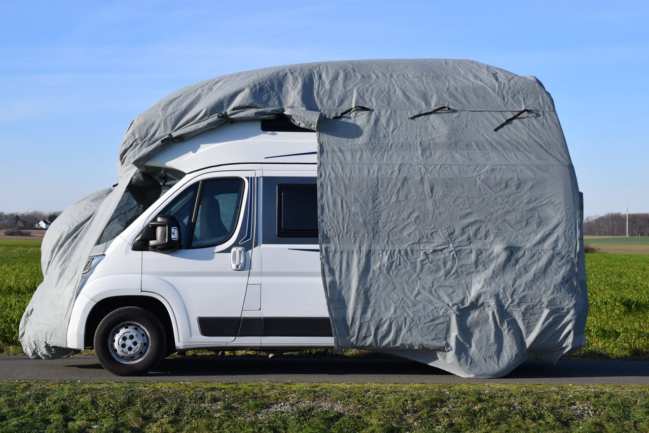 Green Yard GreenYard® Wohnmobil Schutzhülle Größe L 730 x 235 x 275 cm Wohnwagenplane Abdeckplane