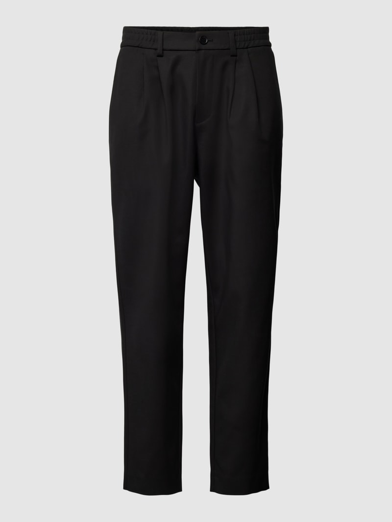 Stoffhose mit elastischem Bund Modell 'PAVO' in schwarz