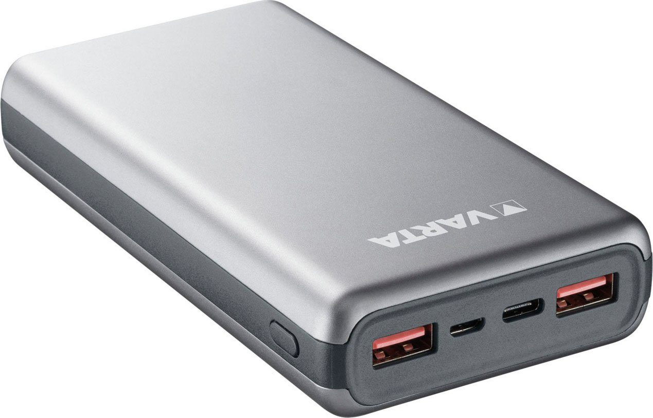 VARTA Power Bank Fast Energy 20000 mAh, inkl. Ladekabel Powerbank, Powerbank mit 4 Anschlüssen