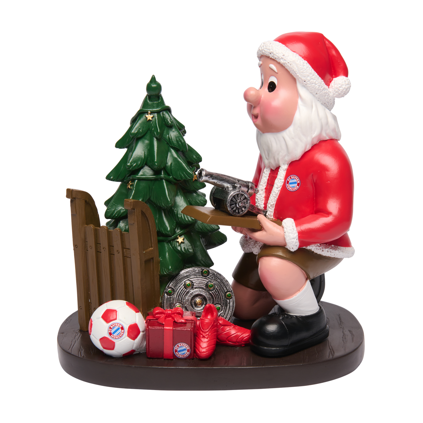 FC Bayern München Weihnachten Gartenzwerg Rot