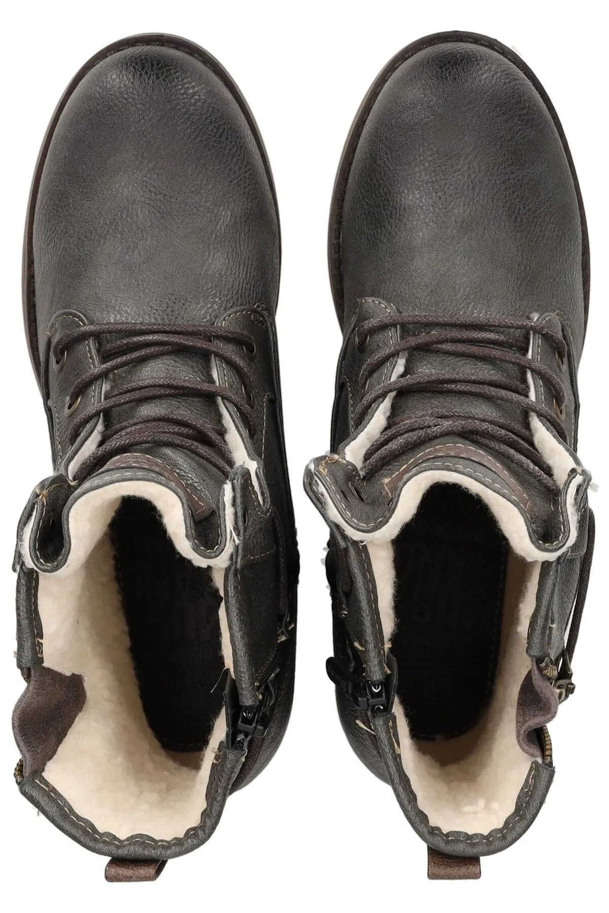 Mustang  Stiefelette - Grau - Blockabsatz