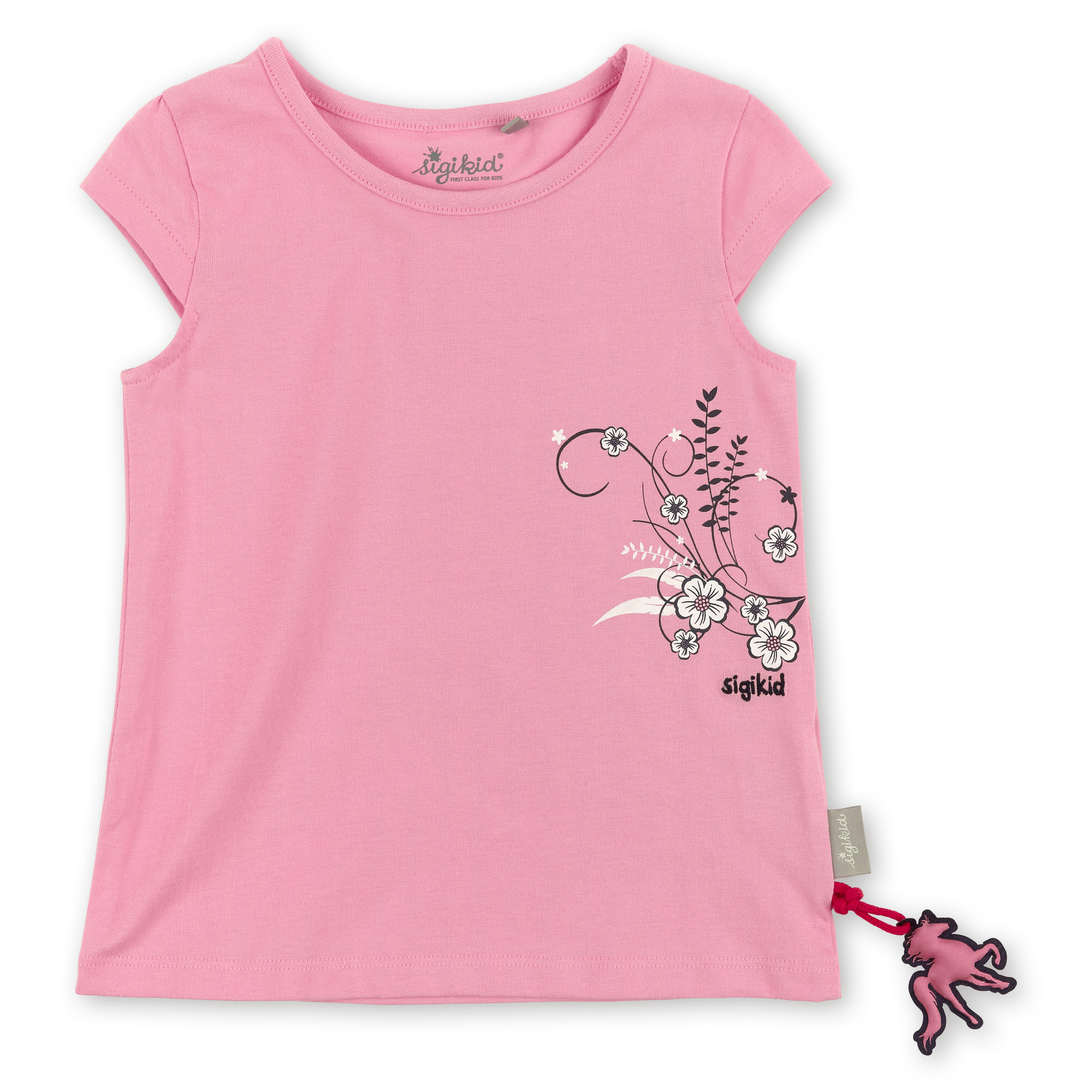 Rosa T-Shirt mit Blumen Motiv