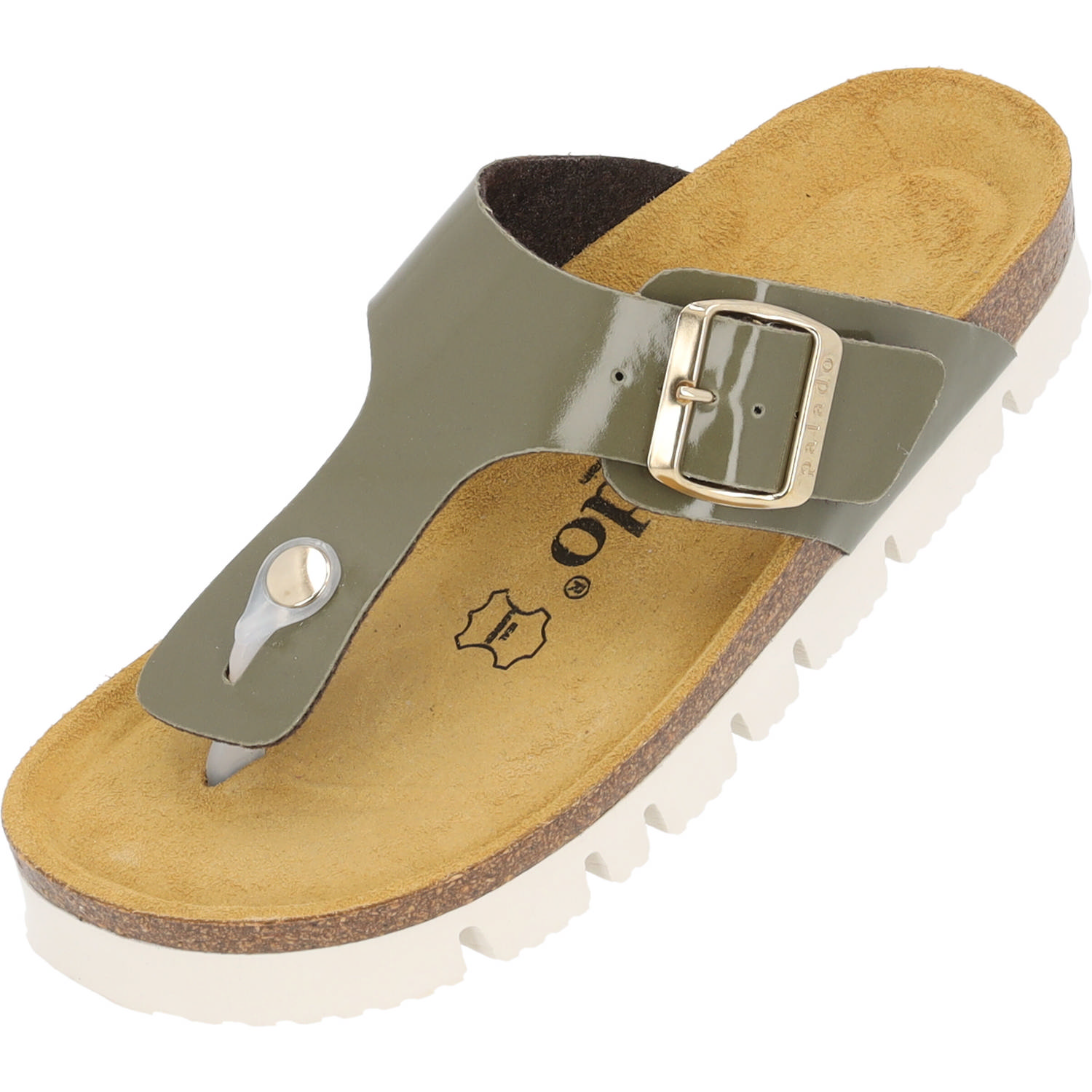 Palado Kos PL Lack, Zehentrenner, Damen, Khaki
