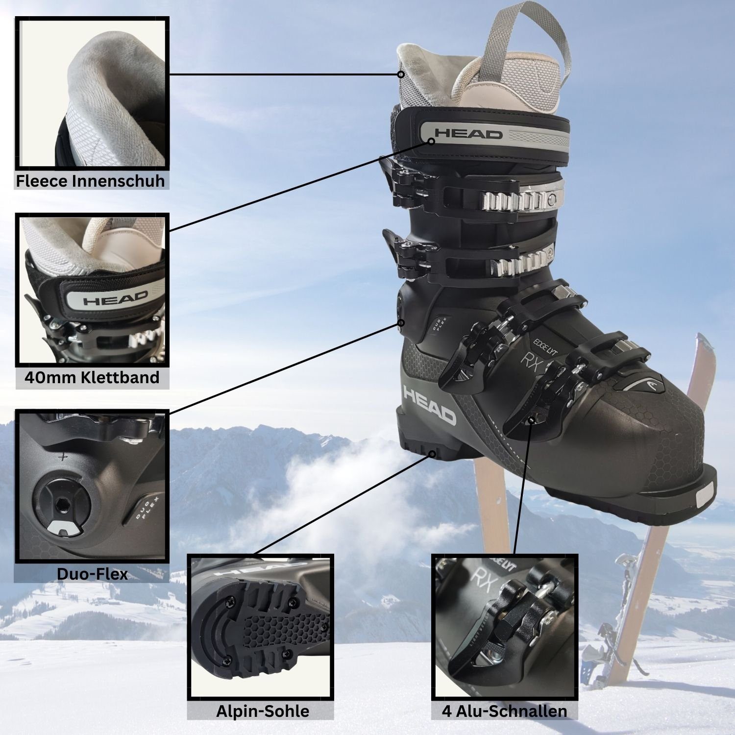 Head Skischuh Skistiefel Damen Edge LYT RX W HV Flex 65 2024