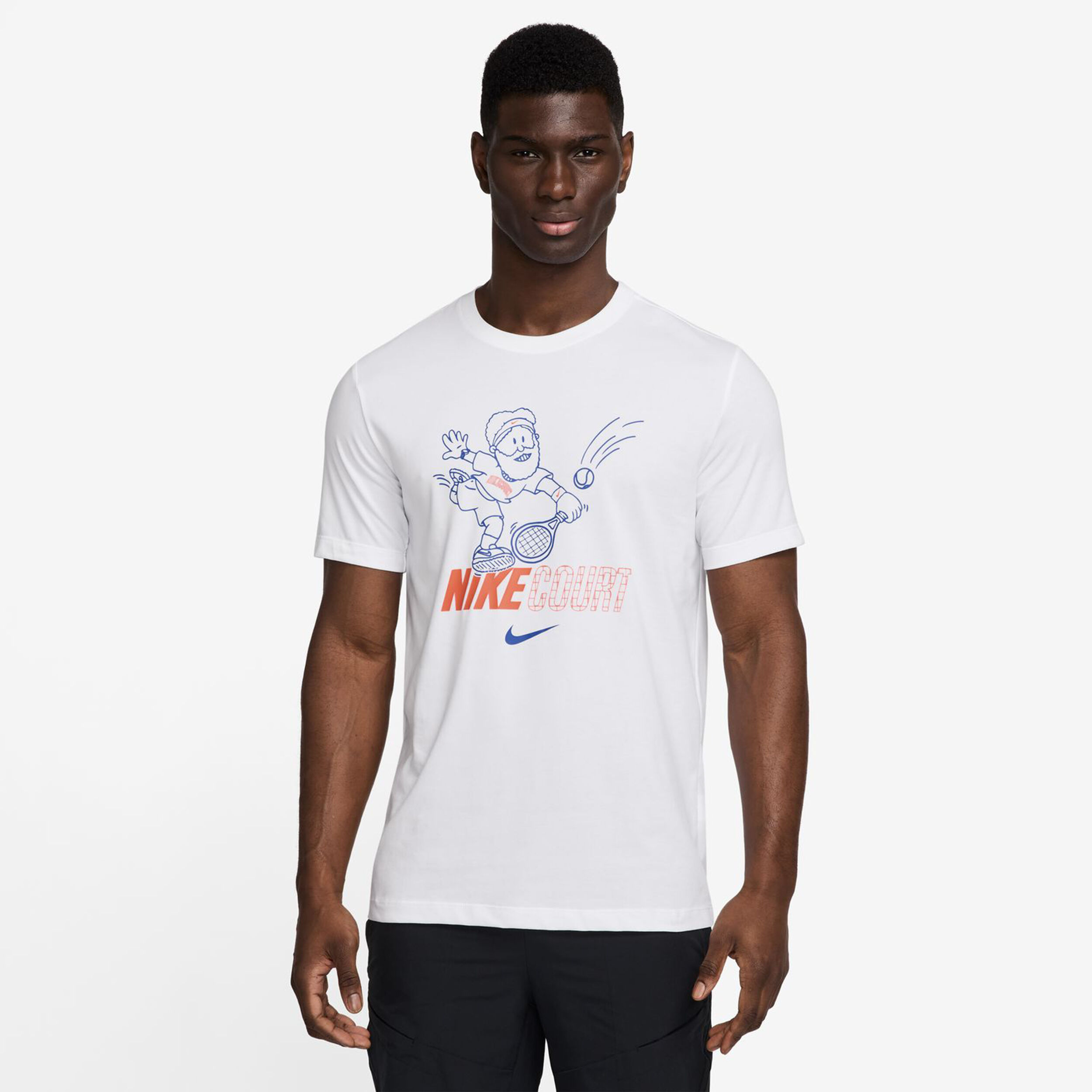 Court Dri-Fit T-Shirt Herren - Weiß, Mehrfarbig