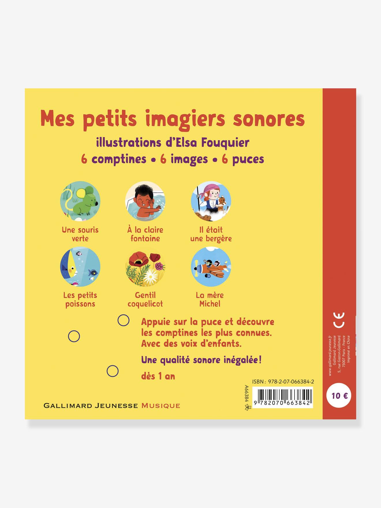 Livre sonore Mes comptines vol. 2 GALLIMARD JEUNESSE jaune