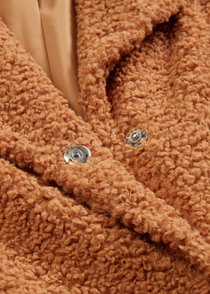 Mantel aus Teddyfleece