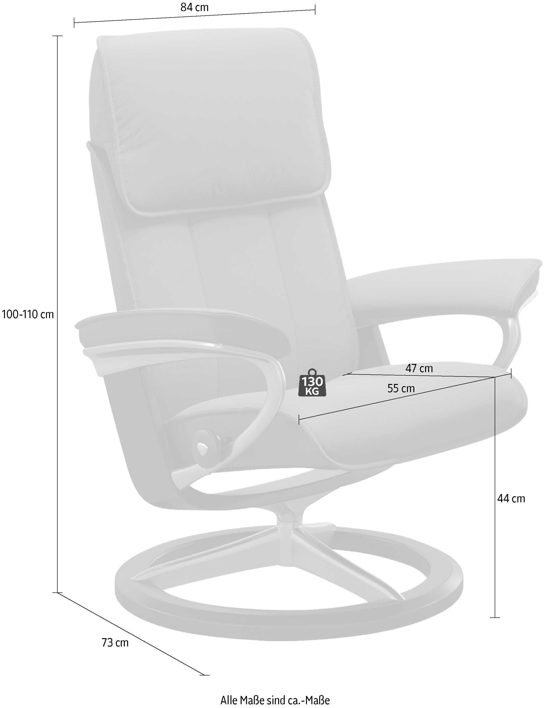 Stressless® Relaxsessel Admiral, mit Signature Base, Größe M & L, Gestell Schwarz