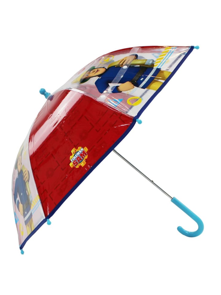 Feuerwehrmann Sam  Stockschirm | rot-transparent | Feuerwehrmann Sam | Kinder Regenschirm günstig kaufen onesize