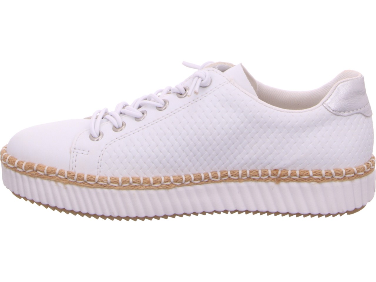 RIEKER Sportliche Slipper weiss