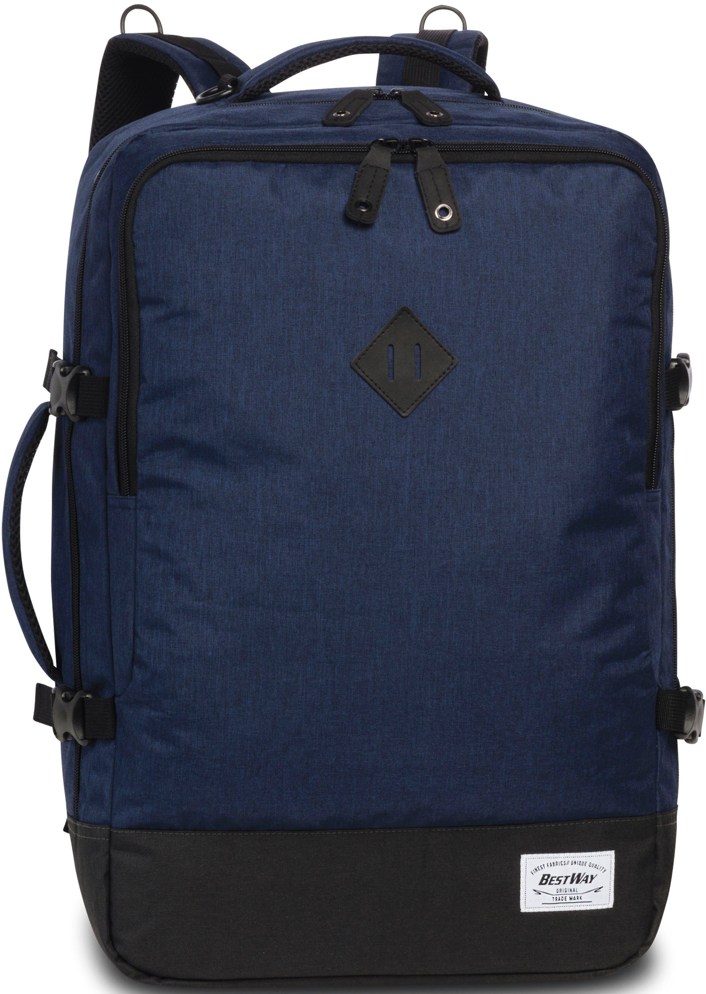 BESTWAY Reiserucksack Cabin Pro Retro, 40 l, marineblau, mit Laptopfach