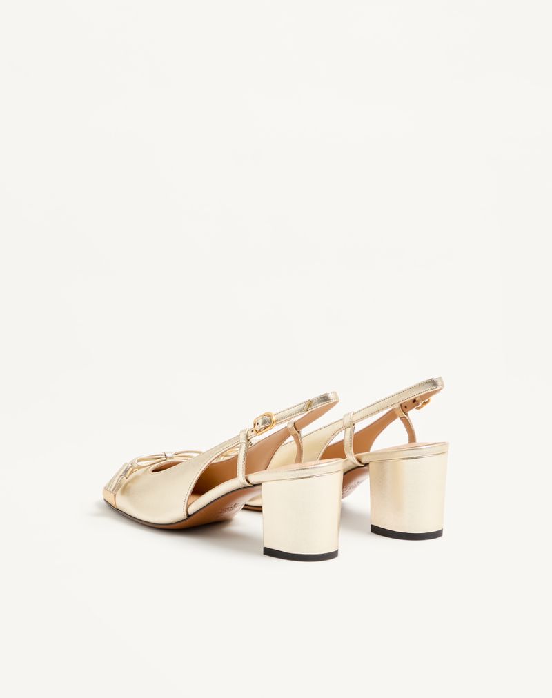 Valet Du Roi slingback pumps i 60 mm lamineret nappa