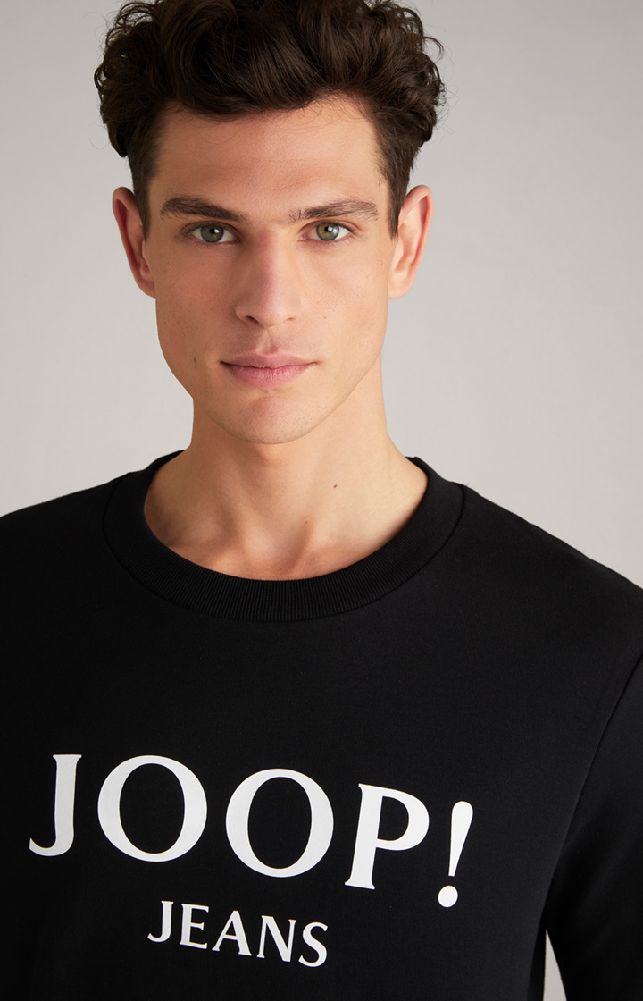 Sweatshirt Alfred in Schwarz/ Weiss