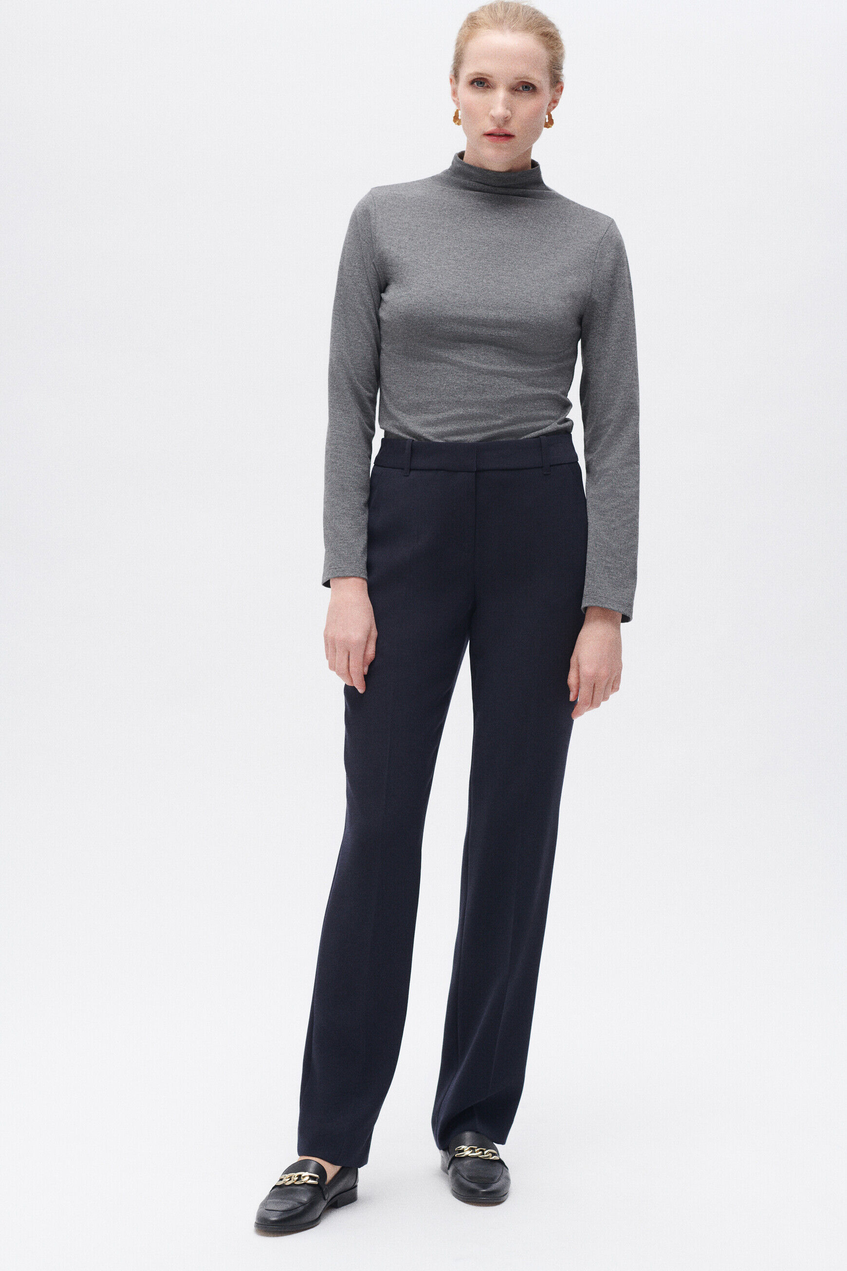 Pantalon pclement bleu marine femme