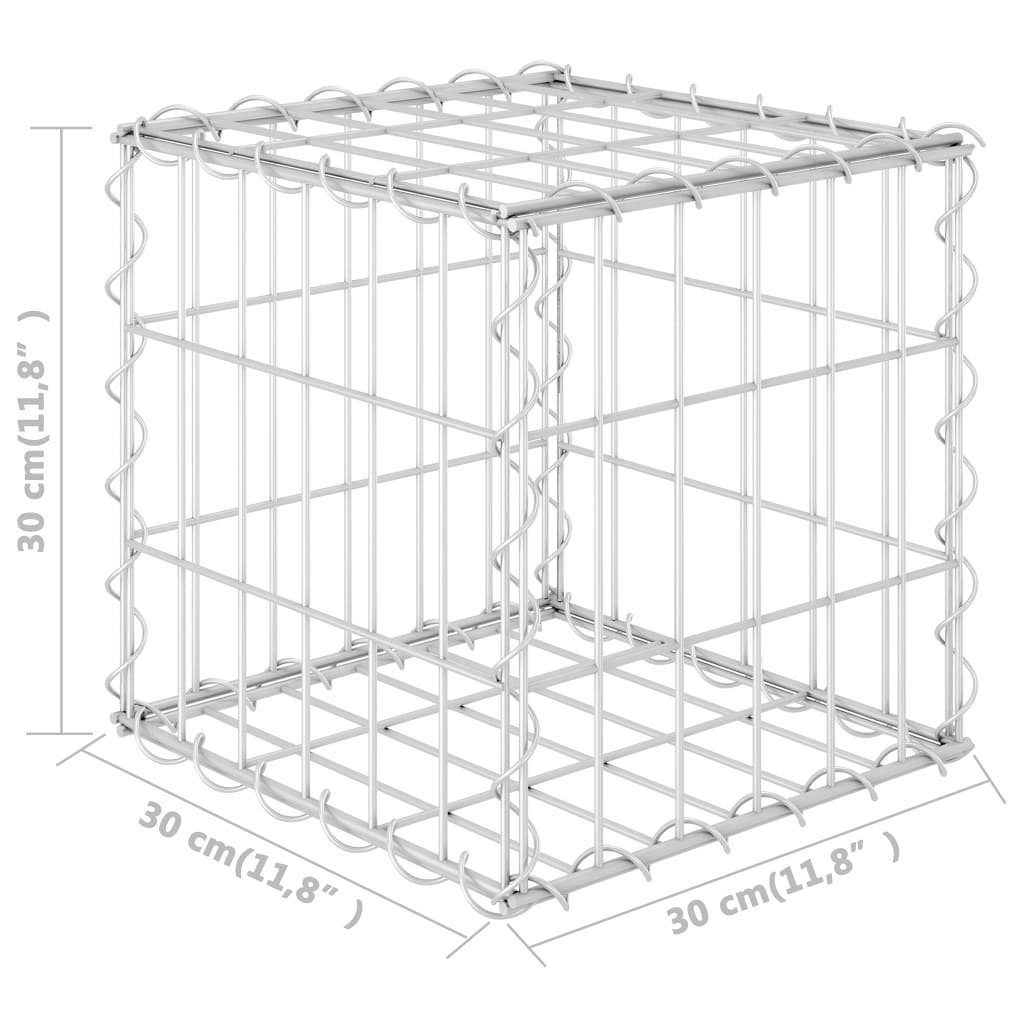 vidaXL Hochbeet Würfel-Gabionen-Hochbeet Stahldraht 30x30x30 cm (1 St)