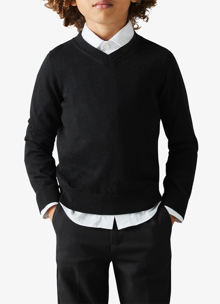 Pull en laine fine Reiss Earl à col en V