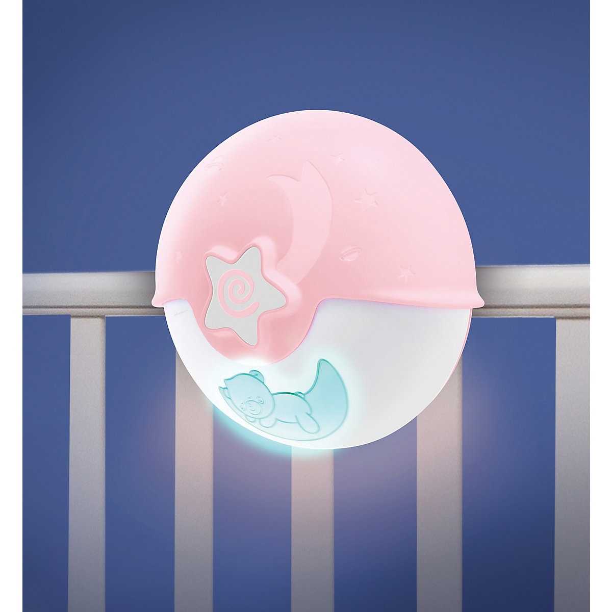 Schlummerlampe mit Projektor, rosa