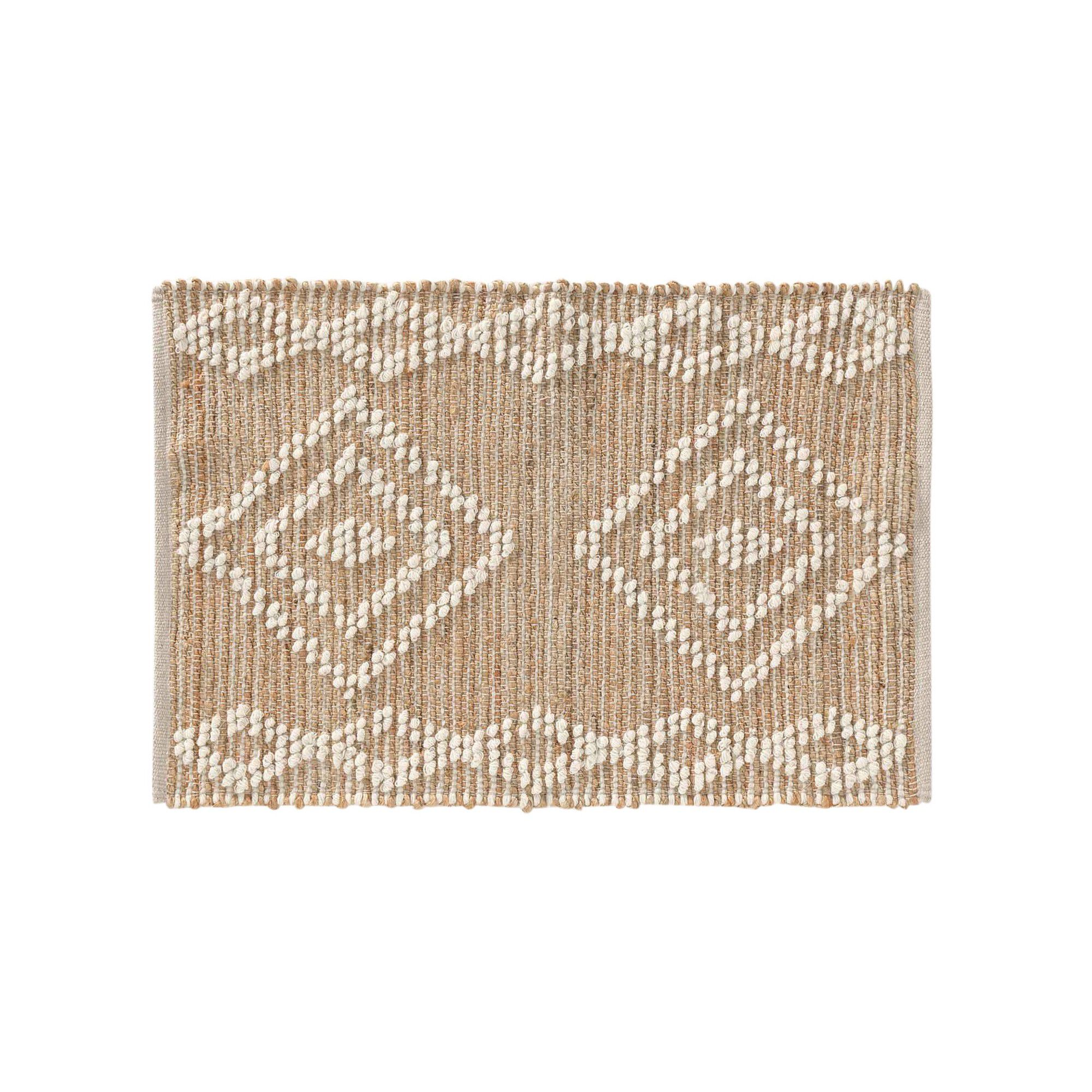 Tapis jute-laine imprimé