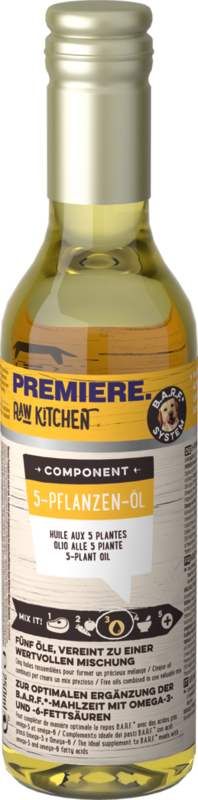 PREMIERE Ergänzungsfutter & Aufzucht PREMIERE RAW KITCHEN 5-Pflanzen-Öl 250ml