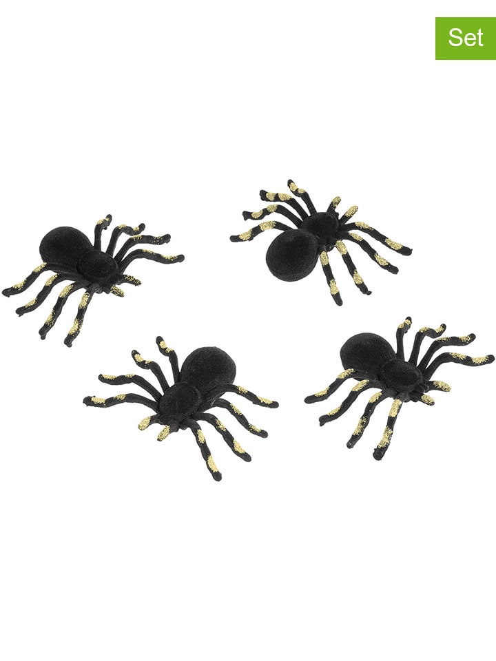 CHAKS 4er-Set: Spinnen in Schwarz - (B)10 x (H)2,7 cm günstig kaufen onesize