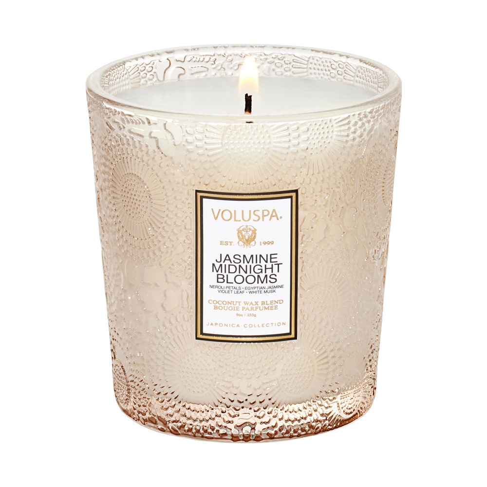 voluspa Jasmine Midnight Blooms 9 oz Candle Bougie